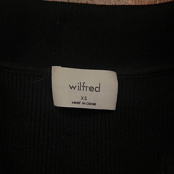 WILFRED ARITZIA Cove Black Sweater Button Down Dress - Picture 8 of 12